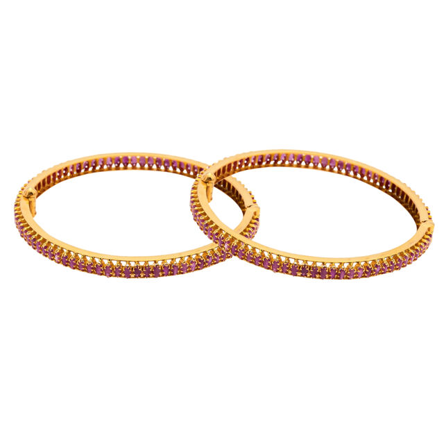 Pink Aurora Gold Bangle