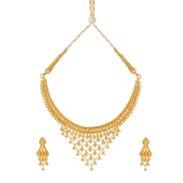 Tanishq 22KT Gold Necklace Set for Women 