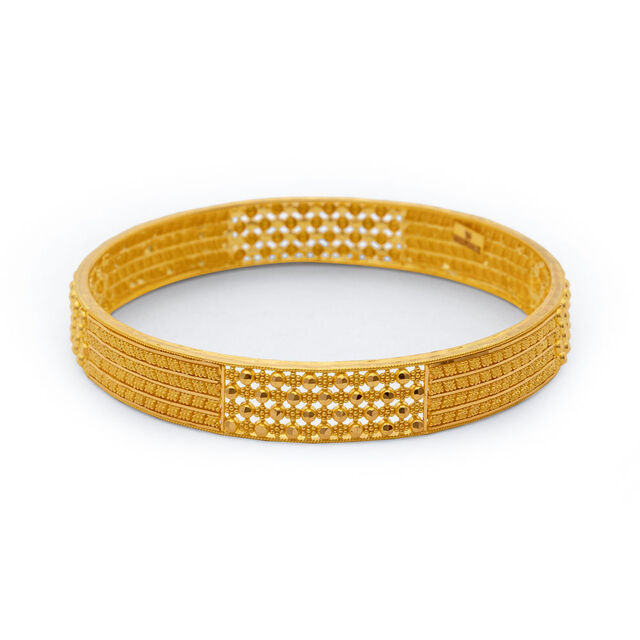 Ethereal Lacework Gold Bangle,,hi-res 