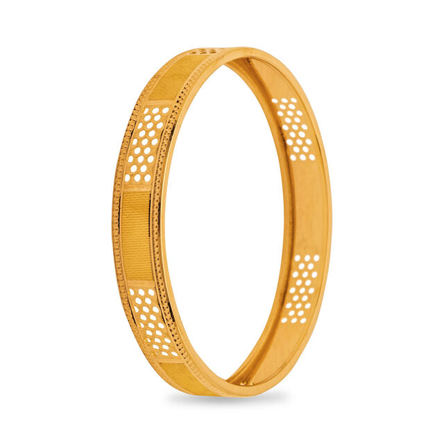 Radiant Halo Gold Bangle,,hi-res 2