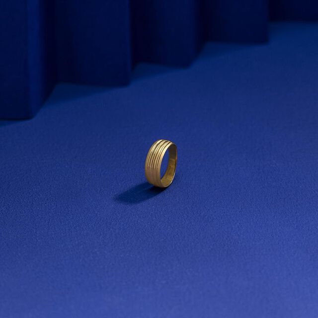 Intriguing 22 Karat Yellow Gold Tiered Finger Ring,,hi-res 