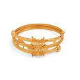 Floral Embrace Gold Cuff Bangle,,hi-res 