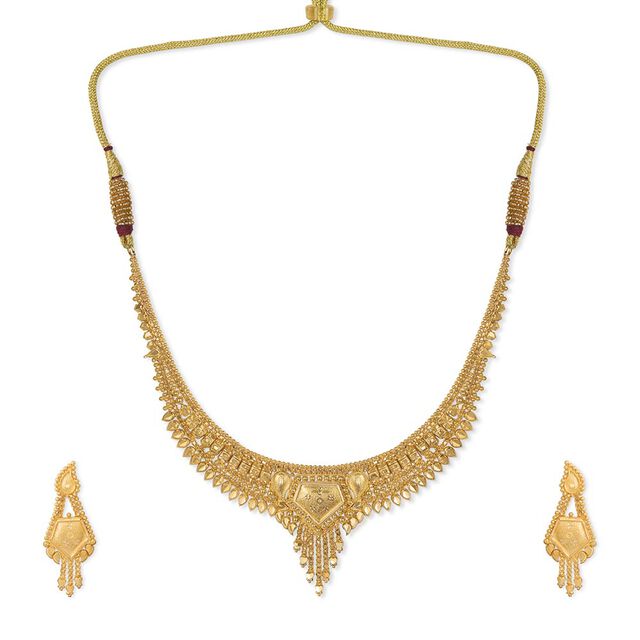 Tanishq 22KT Gold Necklace Set 2