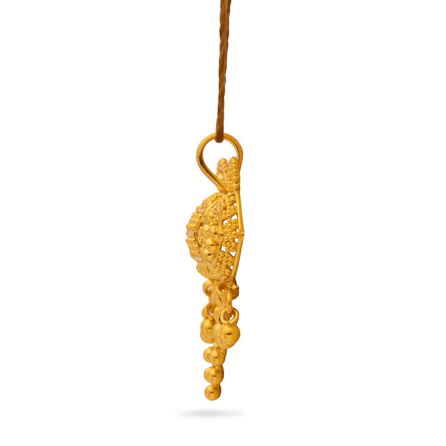 Blossoming Heritage Yellow Gold Flower Motif Pendant,,hi-res 2