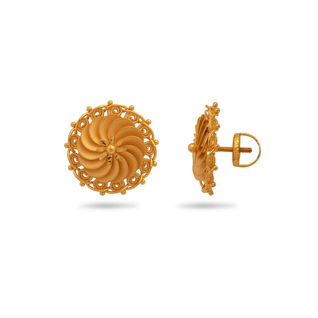 Blooming Bliss Gold Earrings 2