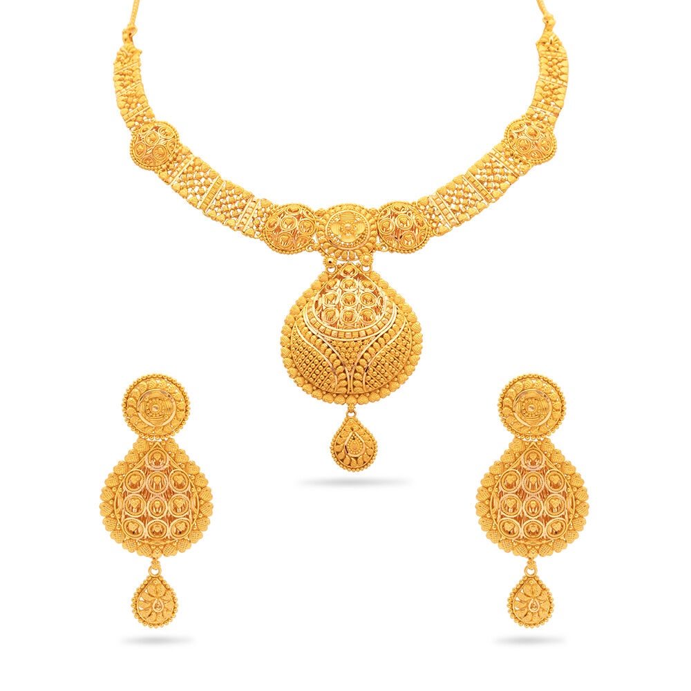 Buy Heritage South Indian Necklace Set at Best Price Tanishq US