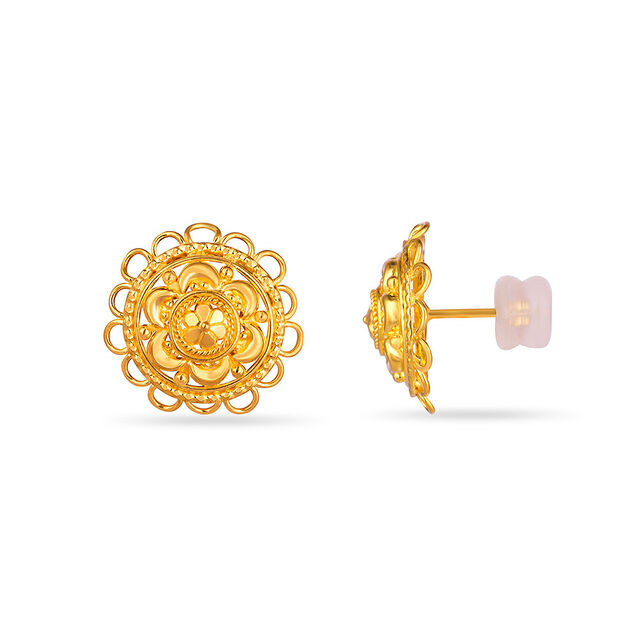 Tanishq 22 Karat Gold Earrings for Women 2
