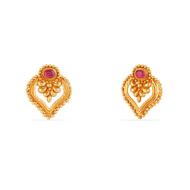 Tanishq 22KT Gold Earrings for Women 2