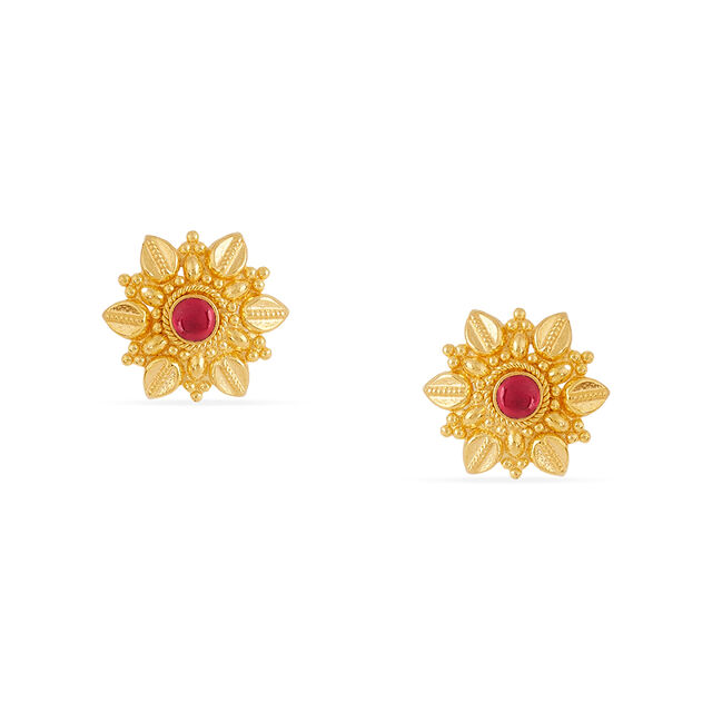 Tanishq 22KT Gold Earrings for Women 