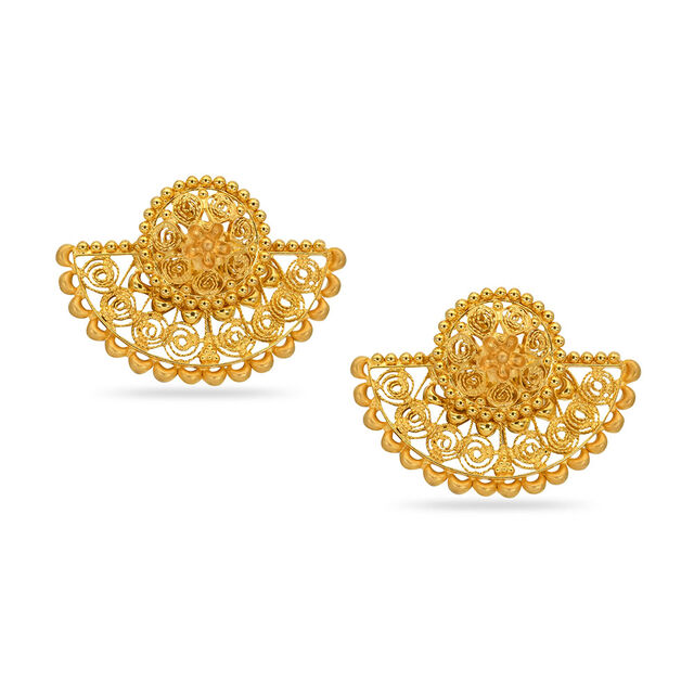 Tanishq 22 Karat Gold Earrings for Women 