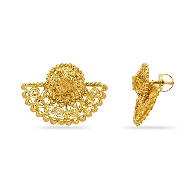 Tanishq 22 Karat Gold Earrings for Women 2
