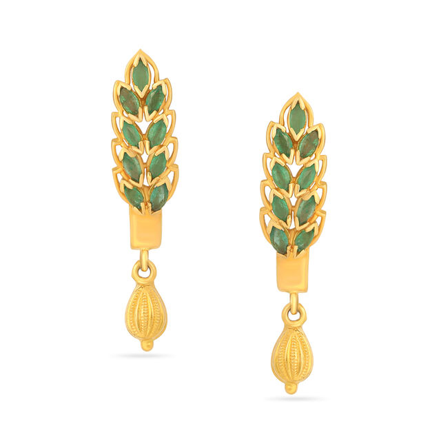 Tanishq Yellow Gold Stud Earrings 22K for Women 