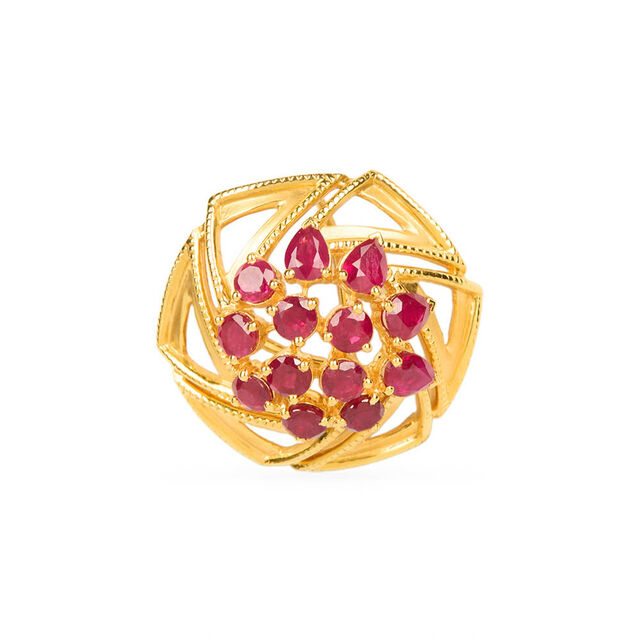 Tanishq 22KT Gold Pendant for Women 