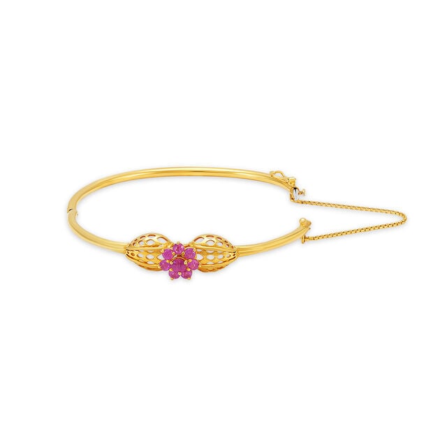 Radiant Floral Gold Bangle 
