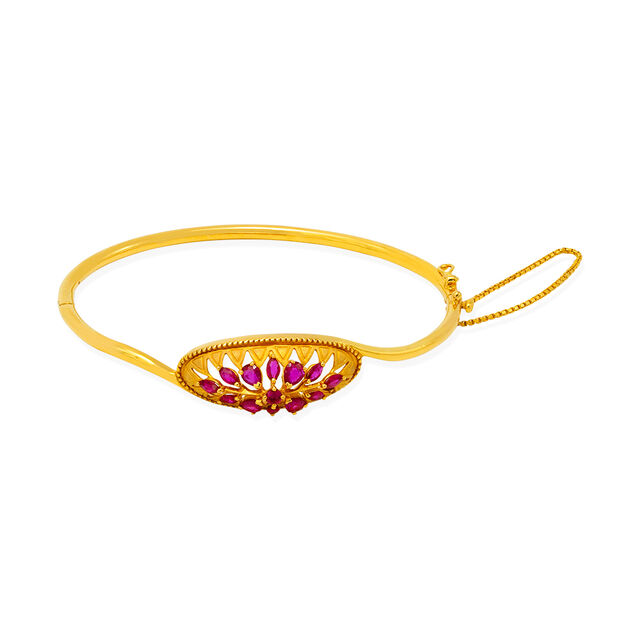Glamorous Gemstone Gold Bracelet 2