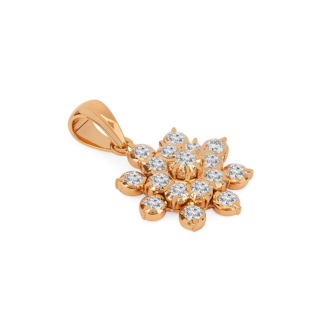 Tanishq 22KT Diamond Pendant for Women 3