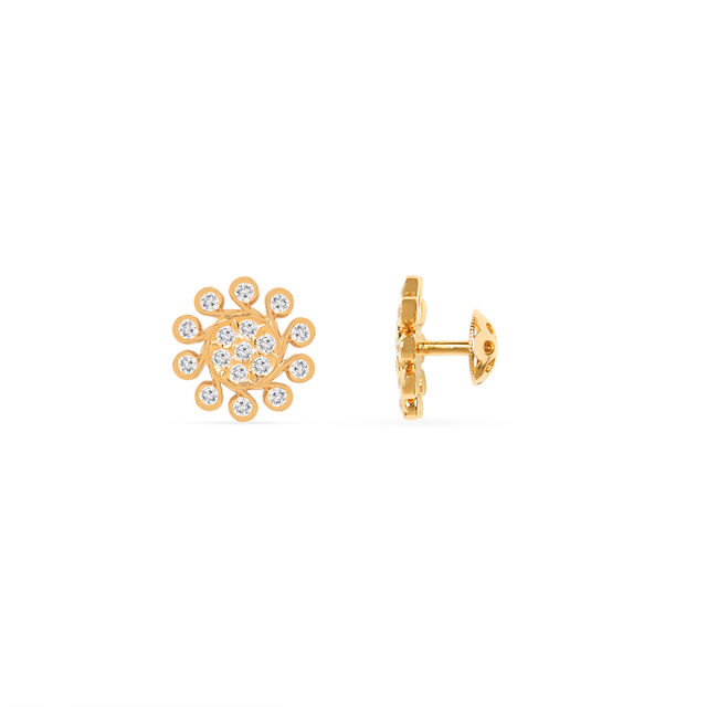 Tanishq 22KT Diamond Stud Earring for Women 2