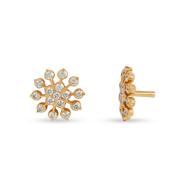 Tanishq 22KT Diamond Earrings for Women 3