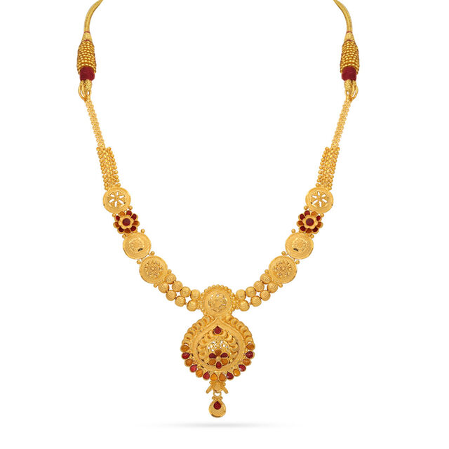 Beaded Elegance Gemstone Necklace 
