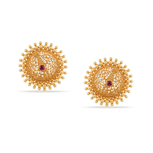 Tanishq 22KT Gold Earrings 
