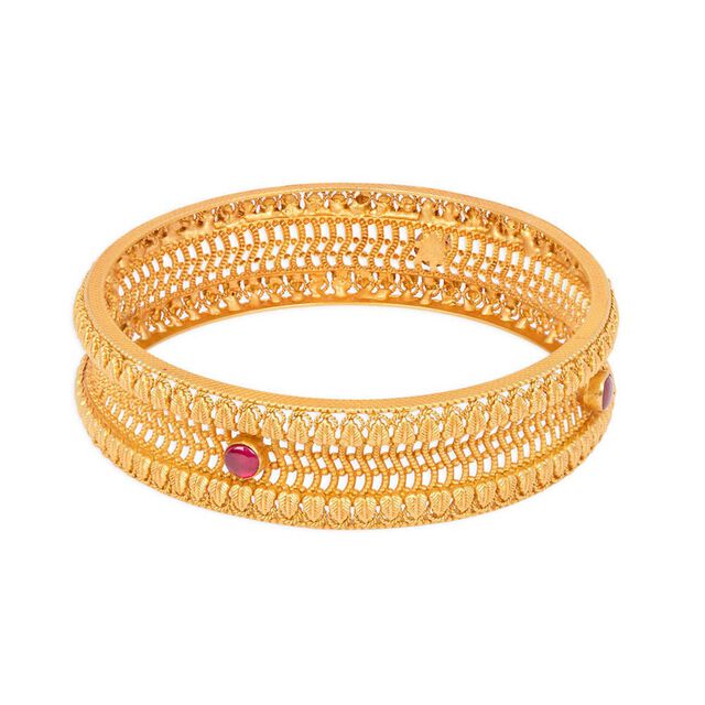 Tanishq 22KT Synthetic Stone Bangle for Women 