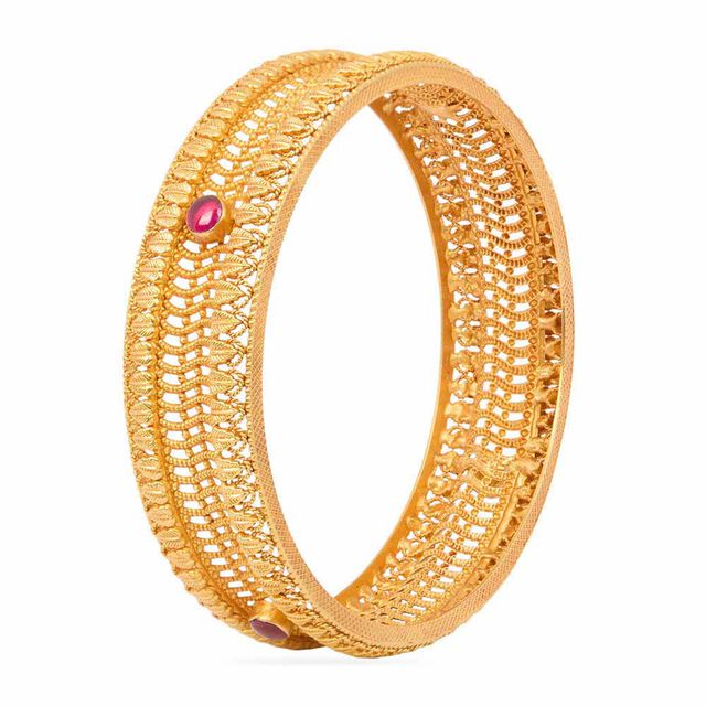 Tanishq 22KT Synthetic Stone Bangle for Women 3