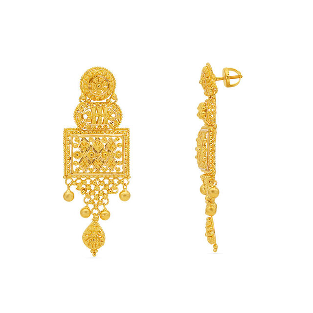 Tanishq 22 Karat Gold Earrings for Women 2
