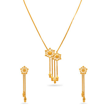 Ethereal Starry Gold Necklace Set