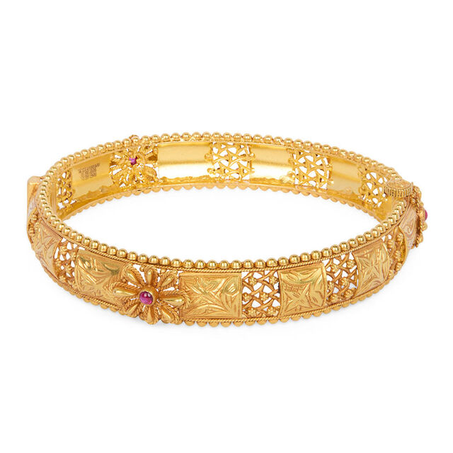 Tanishq 22KT Synthetic Stone Bangle for Women 