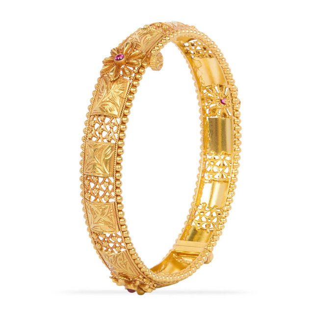 Tanishq 22KT Synthetic Stone Bangle for Women 2