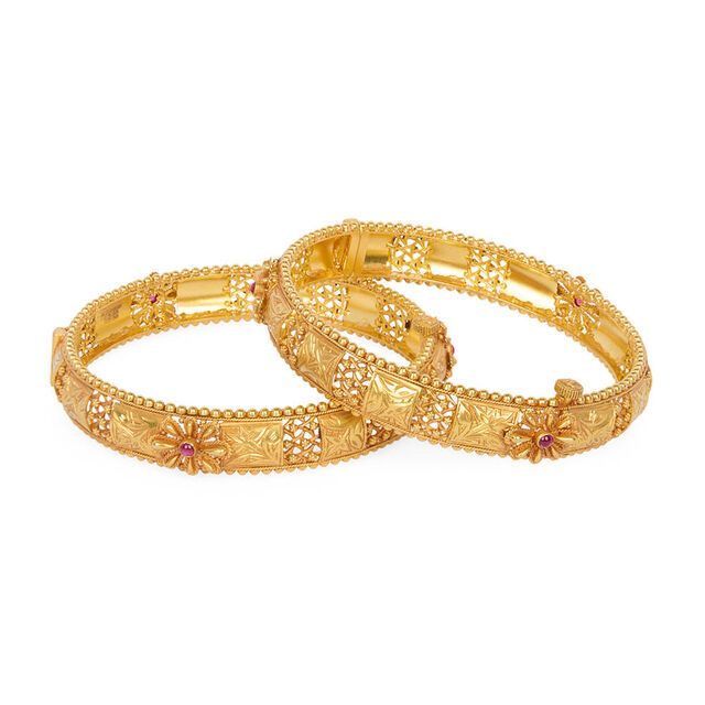 Tanishq 22KT Synthetic Stone Bangle for Women 4