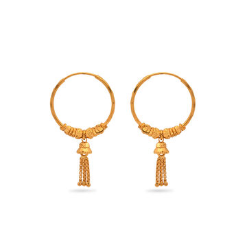 Gold Chime Hoop Earrings