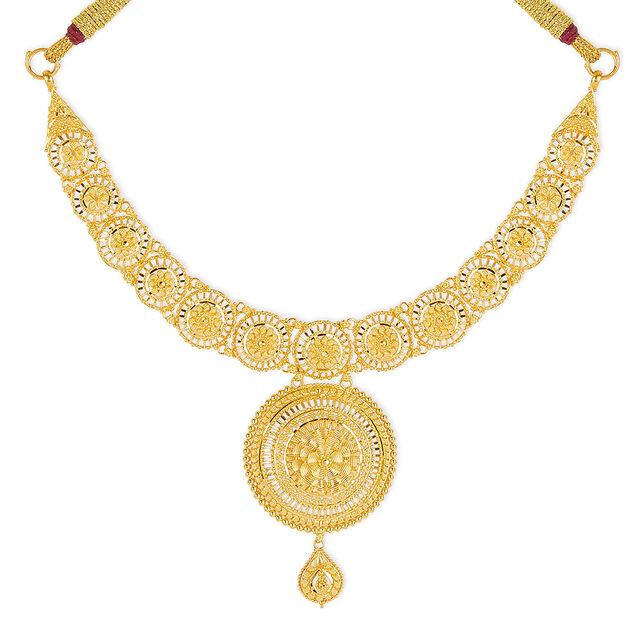 Tanishq 22KT Gold Necklace Set for Women 2