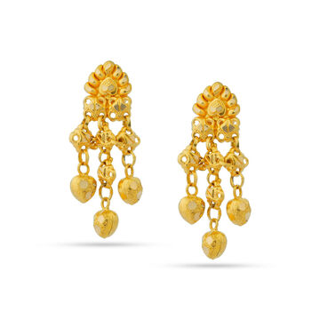 Heart Cascade Drop Earrings