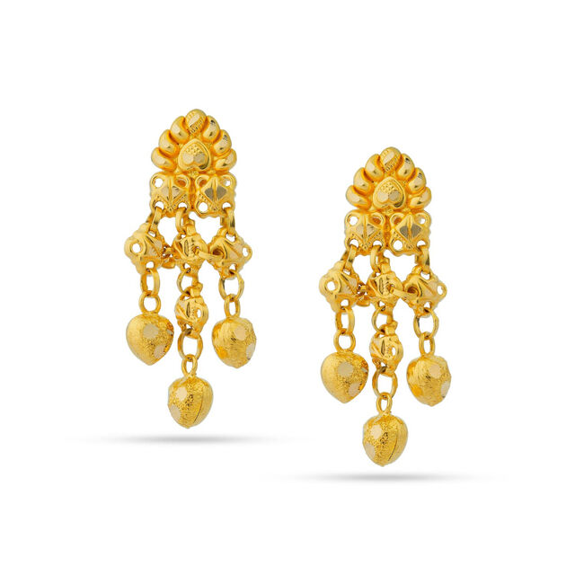 Heart Cascade Drop Earrings 