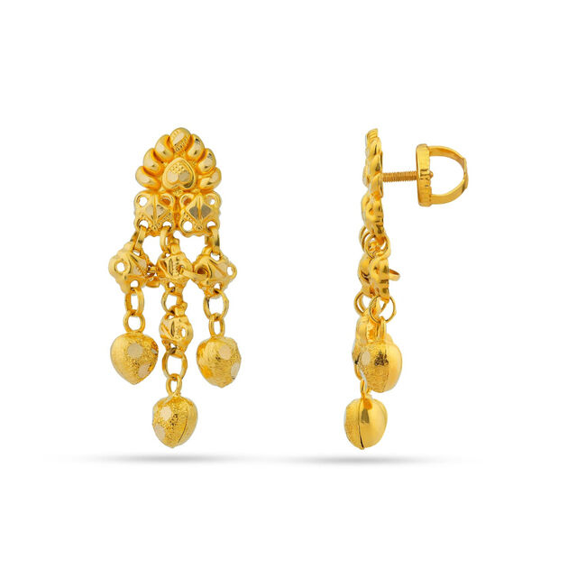 Heart Cascade Drop Earrings 2