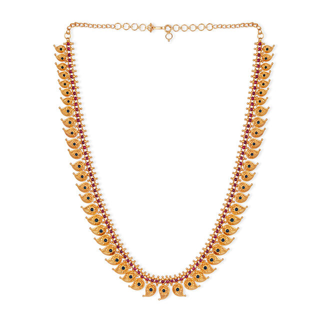 Spectacular Leaf Pattern Gold Haaram,,hi-res 