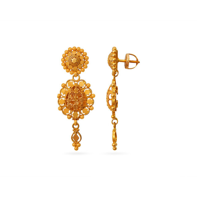 Tanishq 22 Karat Gold Earrings for Women 2