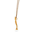 Elegant Crescent Moon Gold Pendant 3