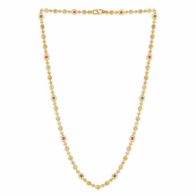 Tanishq 22KT Synthetic Stone Chain for Women 