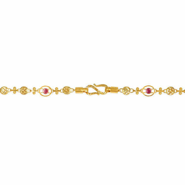 Tanishq 22KT Synthetic Stone Chain for Women 5