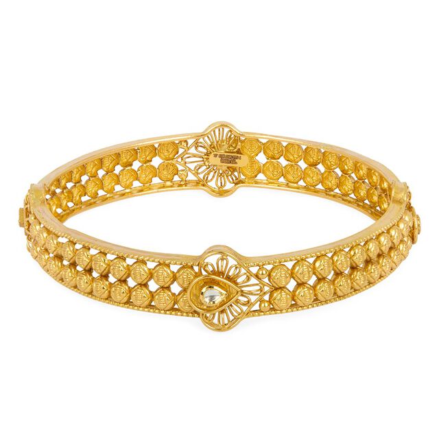 Tanishq 22KT Glass Kundan Bangle for Women 