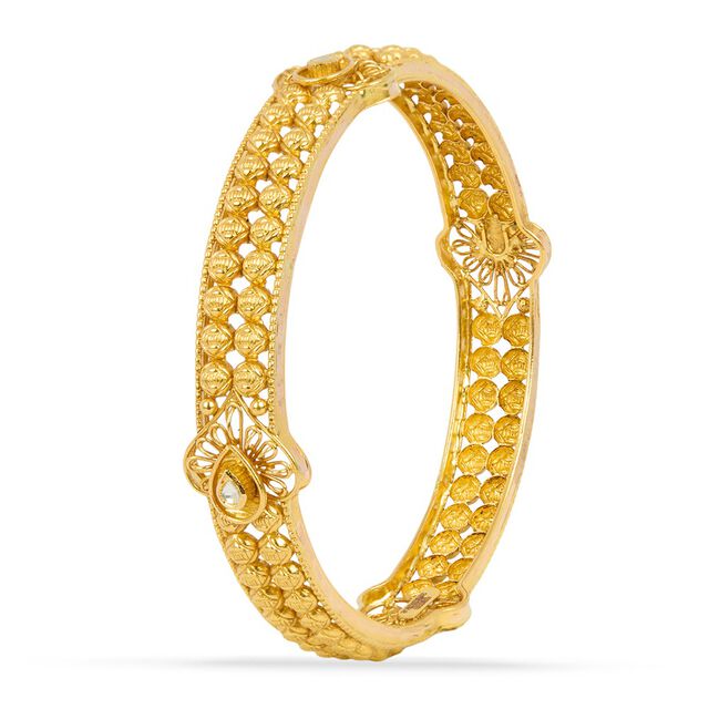 Tanishq 22KT Glass Kundan Bangle for Women 3