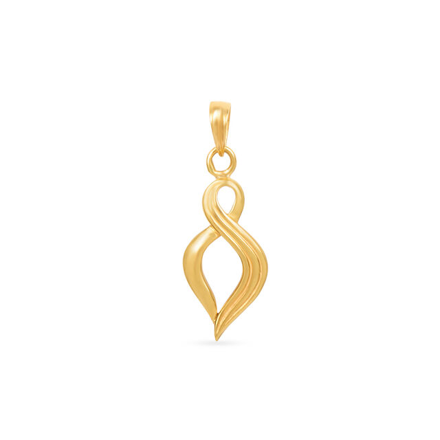 Artistic Infinity Gold Pendant and Earrings Set,,hi-res 3