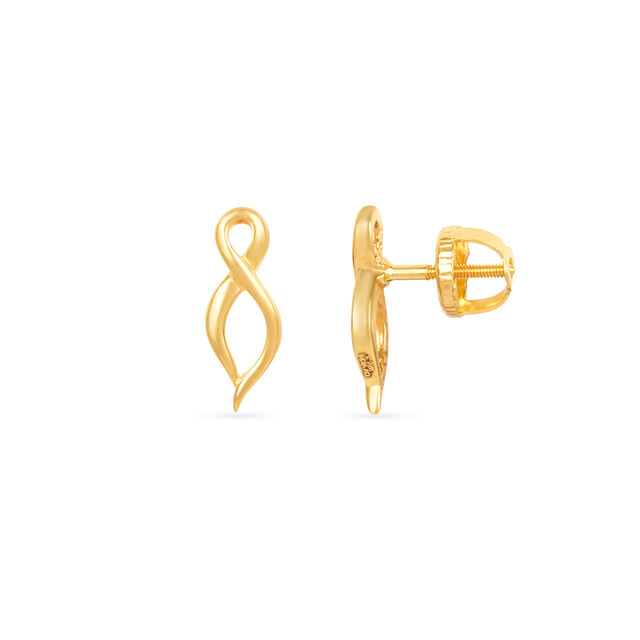 Artistic Infinity Gold Pendant and Earrings Set 6