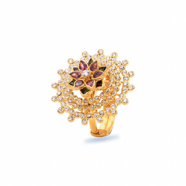 Unfurling Lotus Gold Ring,,hi-res