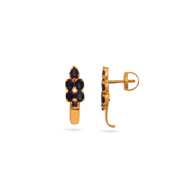 Tear-Drop Sapphire Beauty Earrings,,hi-res 2