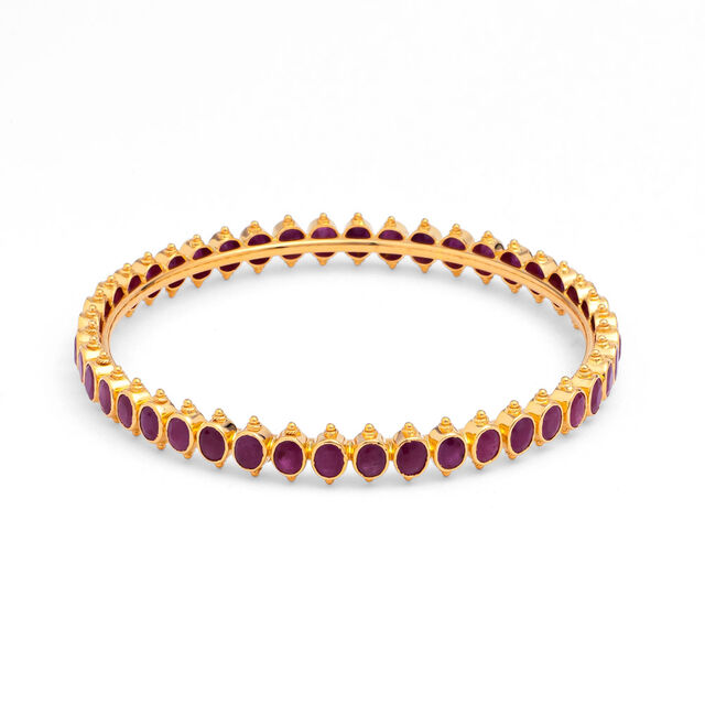 Elegant Purple Stone Bangles,,hi-res 