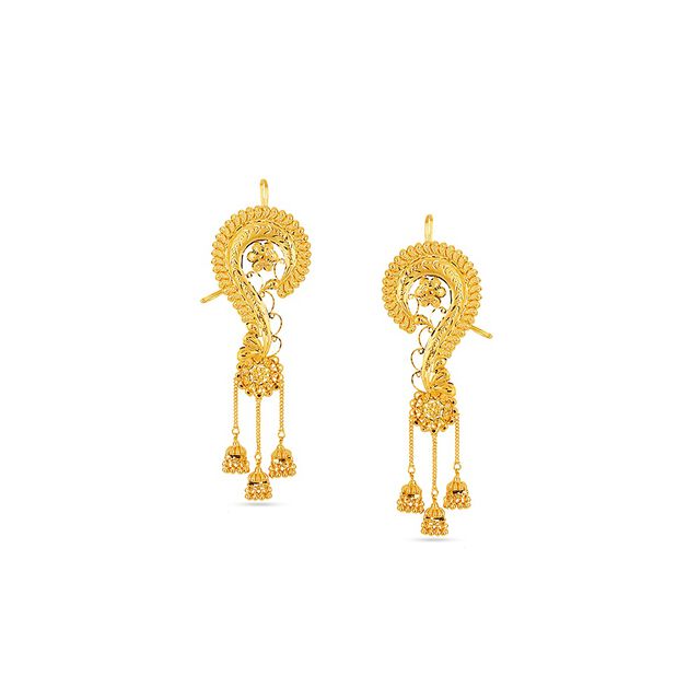 Tanishq 22KT Gold Earrings for Women 