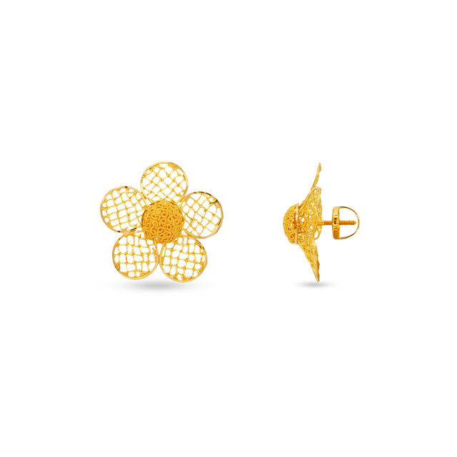 Tanishq 22 Karat Gold Earrings for Women 2